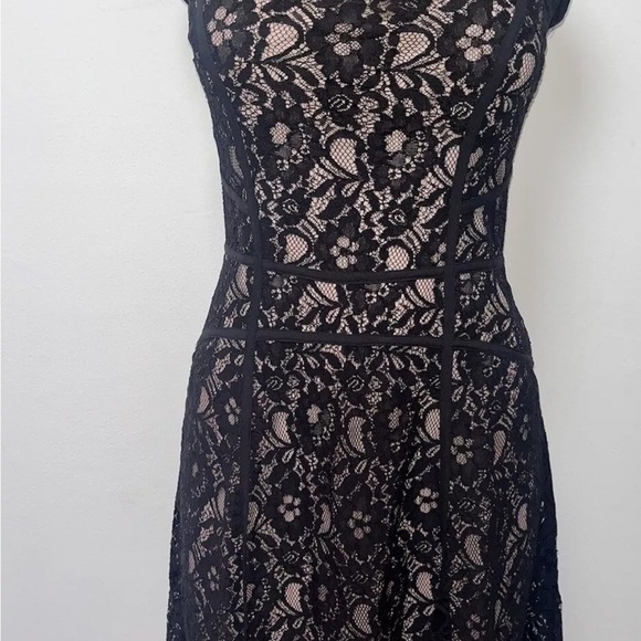 BCBG Maxazria Lace Fit And Flare Cocktail Party Dress Size S New $268 - Picture 1 of 6